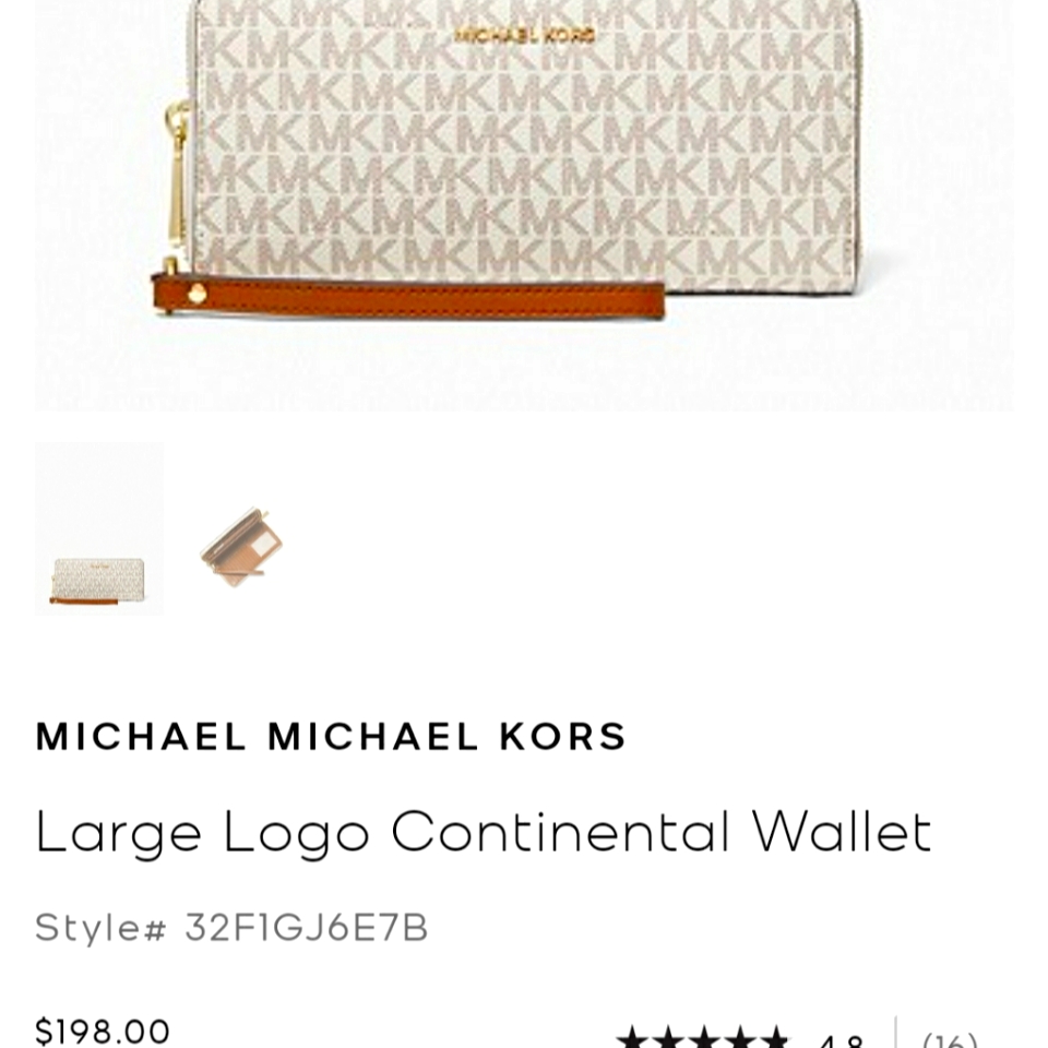 Brand New Mk Vanilla Continental Wallet. Nwot